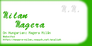 milan magera business card